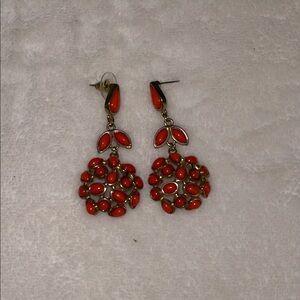Elegant Orange Dangle Earrings